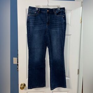 Talbots Dark Blue Barely Boot Jeans Size 16W